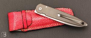  Couteau " Slim " custom par Philippe Jourget - Titane et RWL34