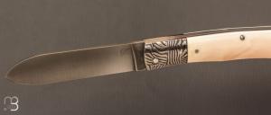  Couteau " Slipjoint " par Jesus Granda - ivoire de phacochère