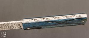 Couteau " Snard " Cristal Steel par Tom Fleury - Hêtre échauffé