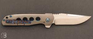 Couteau " Talon Flipper " par Pena Knives - Titane et lame en CPM 154