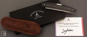    Couteau " le Thiers® Advance " par Fontenille-Pataud - Ebène matelassé et Damas Vinland