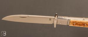  Couteau " Yssingeaux 2 pièces avec garde à bascule et palanquille  " par Romain Alvarez - Mammouth et RWL34