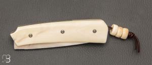  Couteau " Pièce unique " custom par Christophe Arbogast - Ivoire de phacochère et RWL34
