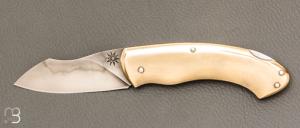   Couteau " lock-back " custom par Silas Coutellerie - Laiton et lame en XC100