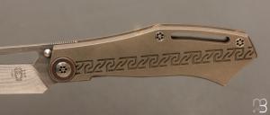  Couteau " DAO frame lock " custom par Torpen Knives - Jérôme Hovaere - Titane et Damax™