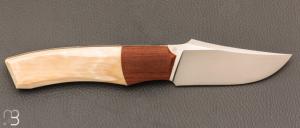 Couteau " custom " de Berthelemy Gabriel - La Forge Agab - Ivoire de mammouth et RWL34