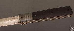   Dague pliante Custom de Jukka Hankala - Grenadille et  damas