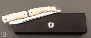 Couteau " Laguiole 18 CM Queue de Scorpion " de Jérôme Lamic - ivoire de phacochère et RWL34