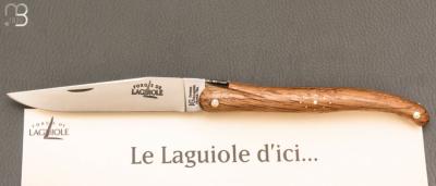    Couteau Laguiole d’ici IG 12cm par Forge de Laguiole - Plein manche cœur de chêne subfossile