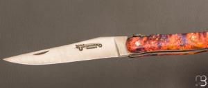 Couteau Laguiole en Aubrac modèle " Joker " - Loupe de sureau