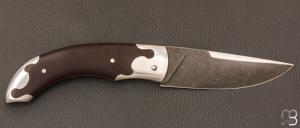   Couteau " NoName " custom de Florent Dall'ava - L'atelier Dall'ava - Micarta paper et lame en N690Co