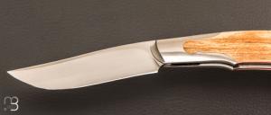 Couteau  « Persian Lanny Lock-back » par Jean Baptiste Leveque - Ivoire de mammouth