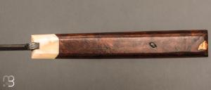   Couteau " Puukko " droit de José Viale - Bois de fer d'Arizona et damas Vlad Matveev