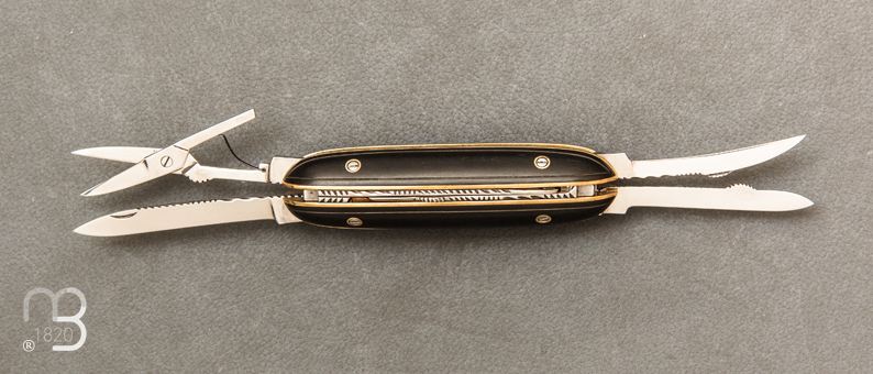 Couteau de collection Zeppelin Ébène par Mathieu Herrero