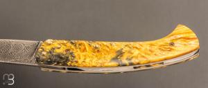  Couteau " 1515 collection Globetrotter " par Manu Laplace - Erable négundo stabilisé