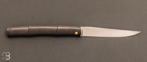 Couteau " Bamboo  " slipjoint par Petr Hofman - Titanium / or 24K  et RWL34