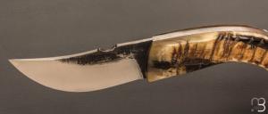  Couteau "Berger à cran plat " pliant par José Viale - Corne de bélier