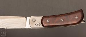   Couteau  "  Billy " par Éric Parmentier - Bois de fer d'Arizona et Suminagashi SGPS