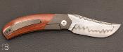 Couteau custom " Bolsterlock " Micarta et acier Shirogami N°2 par Guy Poggetti