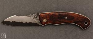 Couteau " Brevimana " custom par Silas Coutellerie - Bois de fer et Sandinox cuivr