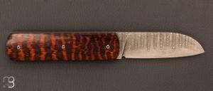 Couteau " Bull " custom de David Margrita - Mbull Knives - Amourette et lame damas