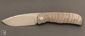   Couteau "Citizen full custom" par Sacha Thiel - Titane textur� et RWL34