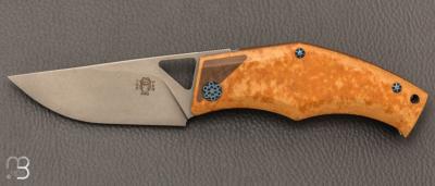 Couteau " DAV " custom par Torpen Knives - Jérôme Hovaere - Richlite Micarta et N690