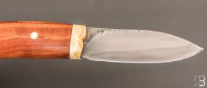  Couteau Droit de Jean Paul Sire - Mirabellier et lame forgée acier C130