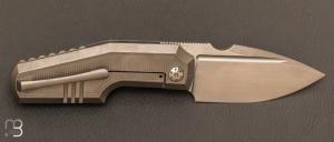 Couteau " Elementak Framelock " de GTKnives - Thomas Gony - Titane  texturé et RWL-34