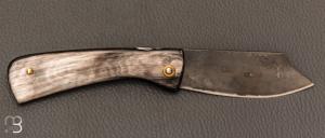 Couteau " Eustache " piémontais par Geoffroy Gautier - Corne noire