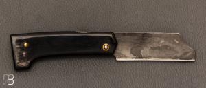   Couteau  " Eustache " piémontais par Geoffroy Gautier - Corne noire