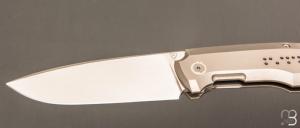  Couteau  " FiF20 Braille " custom par Philippe Jourget - Titane et CPM-154CM