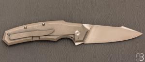 Couteau " Frame-Lock custom " par Florian Dreyer FD-Knives - Titane et lame en RWL34