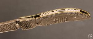   Couteau " Full damas " de poche custom par Johnson, R.B.