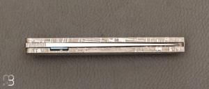   Couteau " HBP80 " de poche custom par Des Horn - Météorite Gibéon 