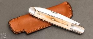   Couteau " Issoire 3 pièces " par Romain Alvarez - RWL34 et ivoire de mammouth