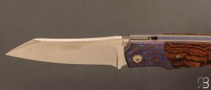   Couteau " KRYPTO " custom par Rémi Lavialle - RWL34 et bois de fer d'Arizona