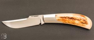  Couteau " Lanny Bowie " custom de Jean Baptiste Leveque - Ivoire de mammouth et RWL34