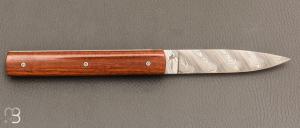 Couteau " Le Français   " damas et amourette par Perceval