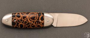  Couteau "  Le Manu " par La Bonne Trempe - Cannelle stabilisée et 14c28