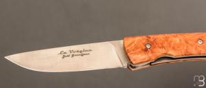 Couteau " Le Vosgien " par Joël Grandjean - Loupe d'amboine