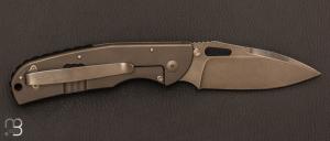   Couteau " Liner-Lock Titane  " custom par Sacha Thiel