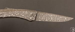   Couteau " Lock-Back trompe l'œil" de Alain & Joris Chomilier - Full damas