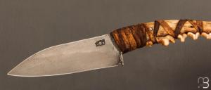    Couteau droit forgé par Pierre Henri Monnet - Mâchoire de renard et 90McV8