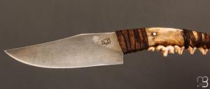    Couteau droit forgé par Pierre Henri Monnet - Mâchoire de renard et 90McV8