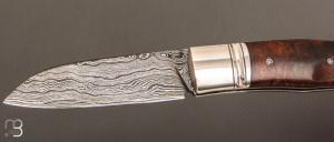  Couteau " Ork " custom lock-back par Raphaël Durand - Damas de Samuel Lurquin