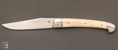    Couteau  " Pièce unique " par Laurent Gaillard - Bois de cerf et 14C28N
