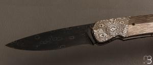    Couteau " Rokh S" par Florian Keller - Fibre de carbone et damas