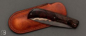  Couteau " Rossignol V2 " par Maxime Rossignol - La Forge de Max - Loupe de bois de fer 