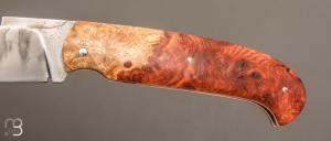   Couteau " Slipjoint " custom par Karim Valentin - Les couteaux D'Hure - Loupe d'Amboine et C130